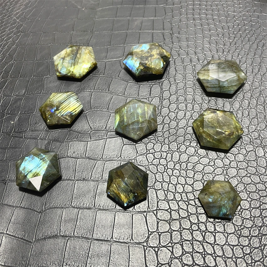 Natural Crystal  Star of David Moonstone Raw Gemstone Ornament Polished Quartz Labradorite Hexagram Gemstone Magen David Healing