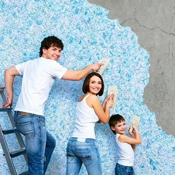 Liquid Wallpaper Plant Fiber Wall Clothing Wall Treatment Paint Environmental Protection Wall Film Diatom Mud Art Paint Wall Mud