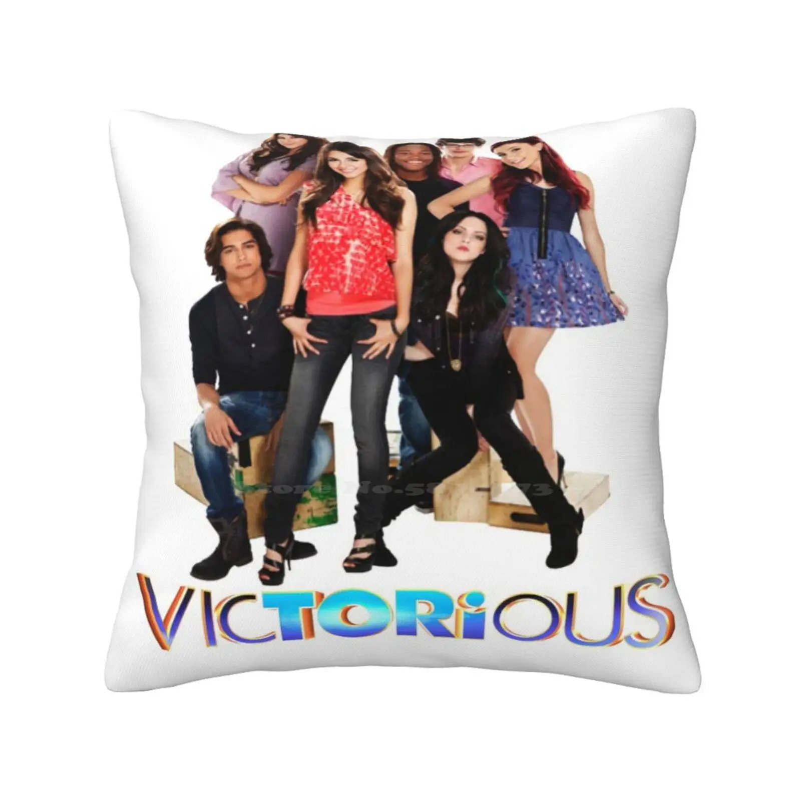 Victorious Throw Cushion Pillow Cover Victorious American Tv Sitcom Bible Verse Christian Andre California Jade Justice