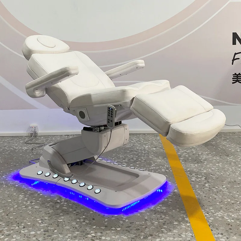 

Electric 4 Motor Adjustable Rotatable Heating Therapy Spa Bed Salon Eyelash Beauty Bed Facial Treatment Massage Table