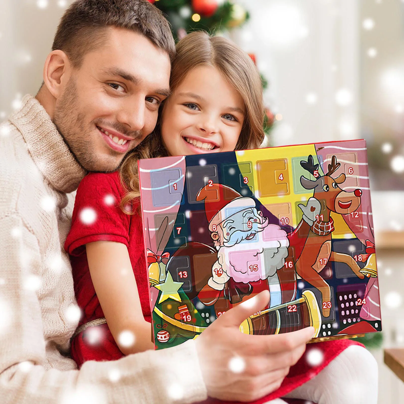 Battery Mini Lights String with Timer Countdown Christmas Advent Calendar For Kids Jewelry Set Battery Lights with Timer Indoor