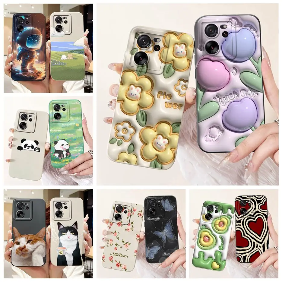 For Xiaomi 13T Pro Case Stylish Candy Painted Cover Shockproof Phone Cases For Xiaomi Mi 13T Pro Mi13T 5G Back Cover Soft Fundas