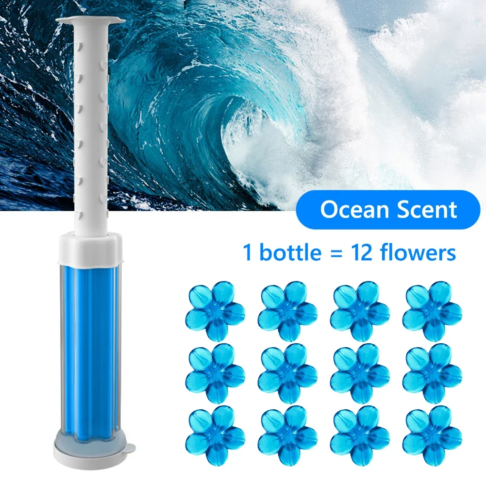 5pcs/Set Flower Aromatic Toilet Cleaner Gel Deodorant Air Freshener Needle Detergent Bathroom Closestool Deodorant WC Cleaning