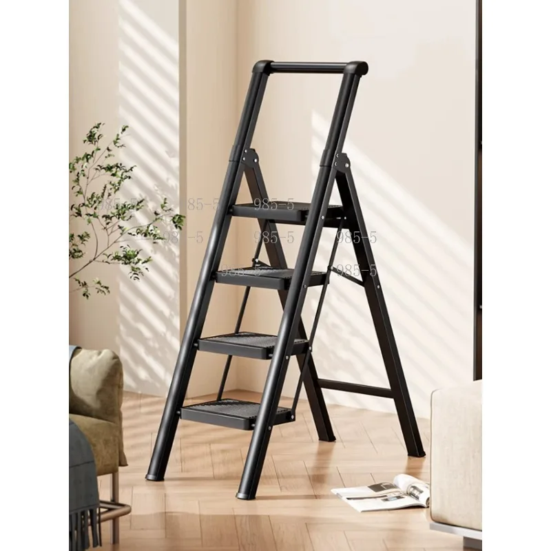 Multifunctional Indoor Household Ladder，Thickened Folding Telescopic Four Five Steps Portable Herringbone Ladder