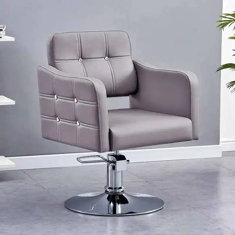 Beauty Reception Barber Chair Swivel Luxury Shop Adjustable Barber Chair Eyebrow Professional Sedia Girevole Salon Furniture HY