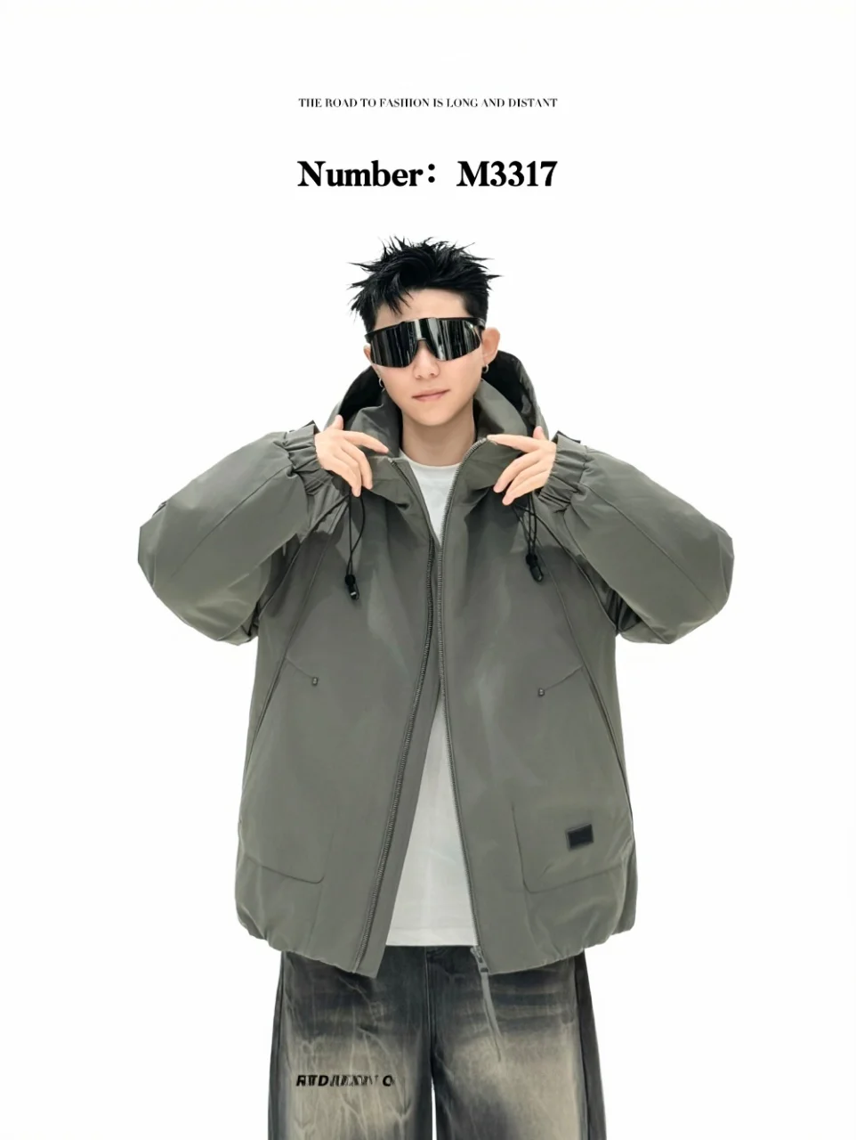 

Men's Hooded Jaet 2025 New Autumn Winter Versatile Cotton Filled Loose Japanese Sle Warmth Outerwear Long Sve Zipper C...