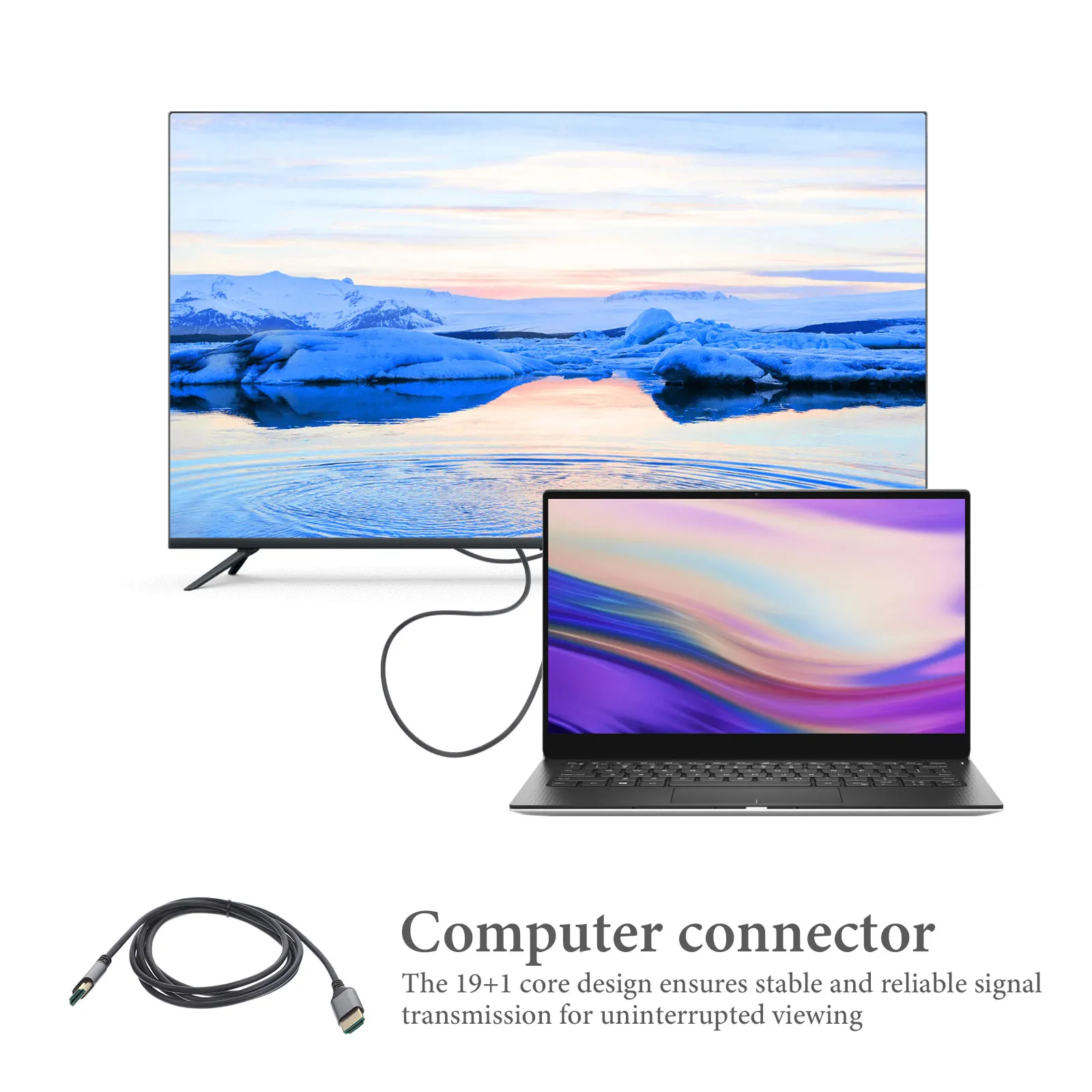 

Ultra HD Connection Cable Extension Computer Accessories Wire Video Cables Display Copper Clad Steel Monitor Accessory