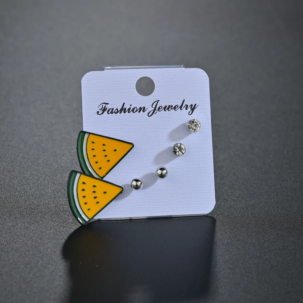 Acrylic Watermelon Earrings Cute Fruit Drop Earrings Summer Holiday Earrings Beach Jewelry For Women Girls Gift