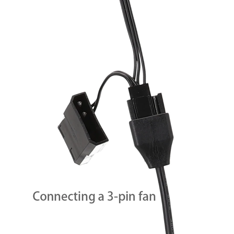 2Pcs Cooling Fan Extension Cable Computer Cooling Fan PWM Temperature Control 4-Pin Extension Cable Fan Extension Cable Durable