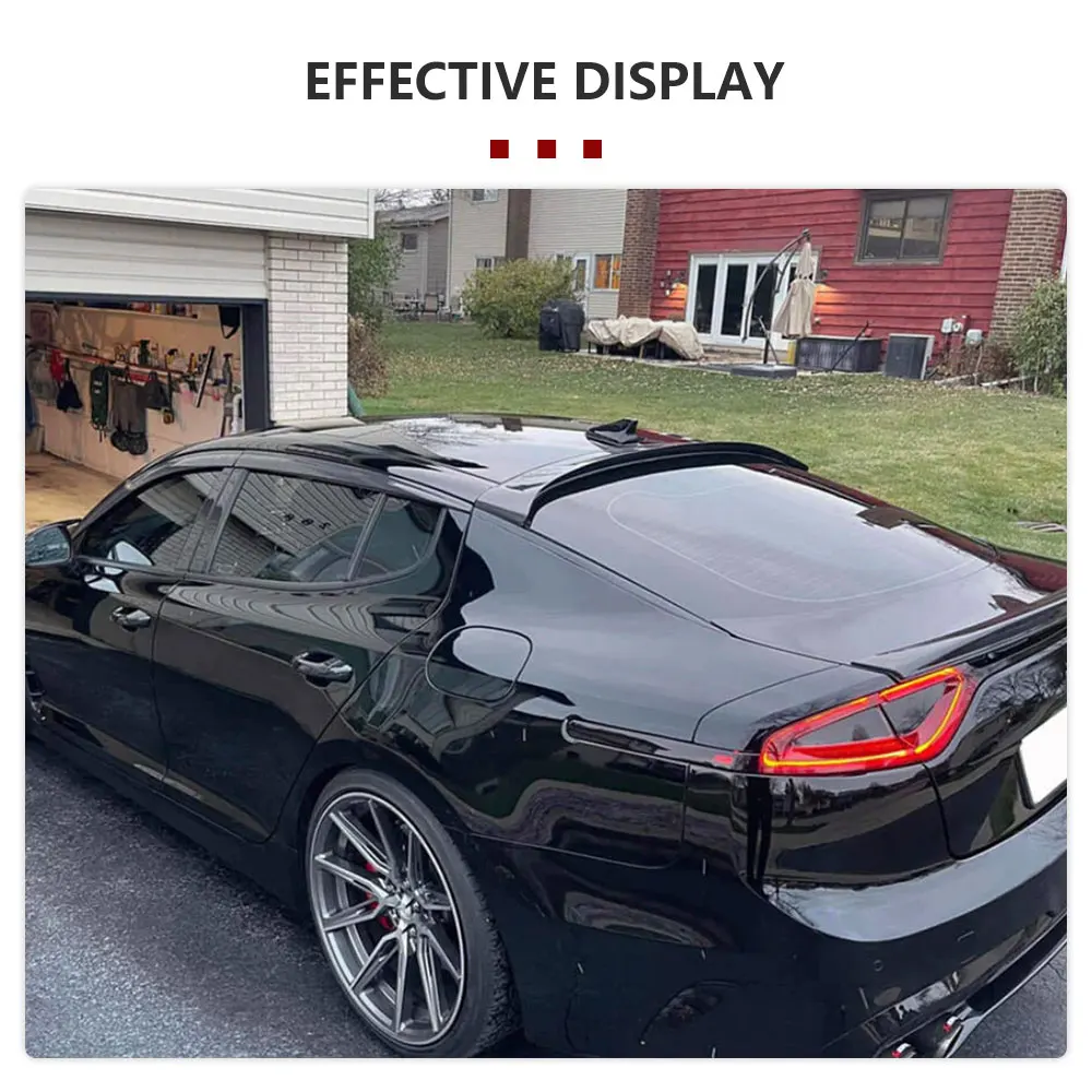 

Carbon Fiber Car Rear Roof Spoiler Window Trim for Kia Stinger 2018-2023 Rear Boot Spoiler Roof Window Wing Lip Top Body Kits