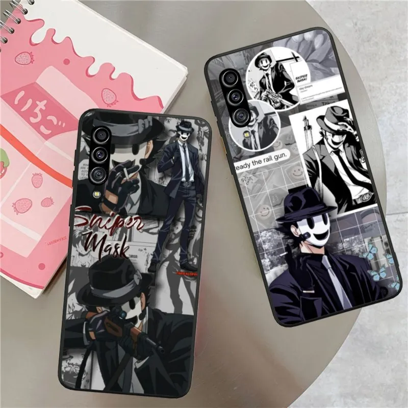 Sniper Mask Yuka Smart Phone Case for Samsung Galaxy S23 S22 S21 S10 S9 S8 Plus Ultra Black Soft Phone Cover Funda