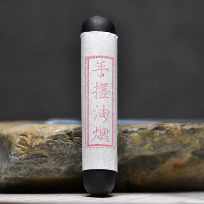 Handmade Solid Oil Fume Soot Ink Stone Chinese Style Grinding Ink Sticks Chinese Calligraphy Writing Chinese Painting Ink Blocks