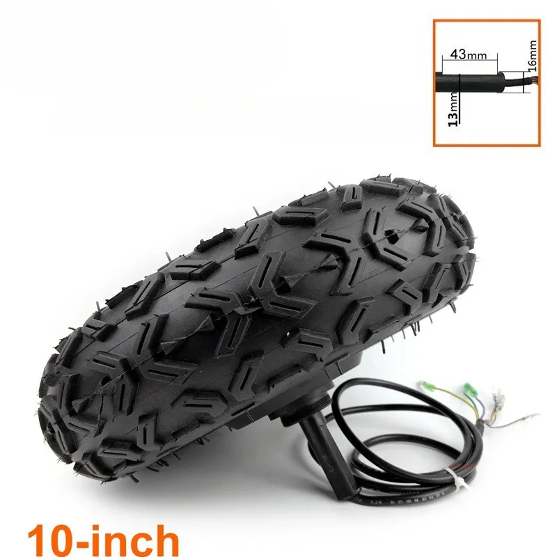 36V48V 350W 10 inch toothed motor single side shaft electric brushless wheel hub motor vacuum tire off-road wheel 1pcs