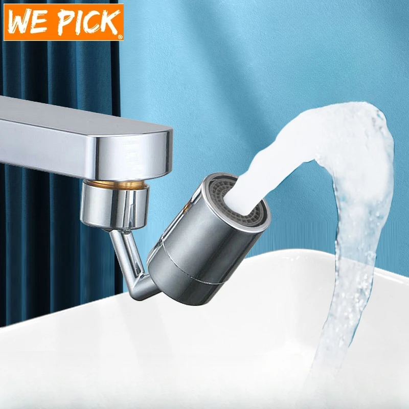 

720 Degree Universal Tap Aerator Splash-proof Swivel Water Saving Plastic Faucet Spray Head Wash Basin Tap Extender Adapter