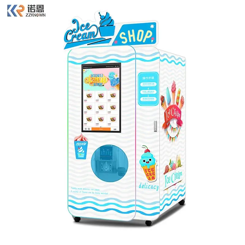 Haloo 24-Hour Self-service Ice Cream Vending Machine Frozen Food Vending Machine Smoothie Machine With Time Monitoring