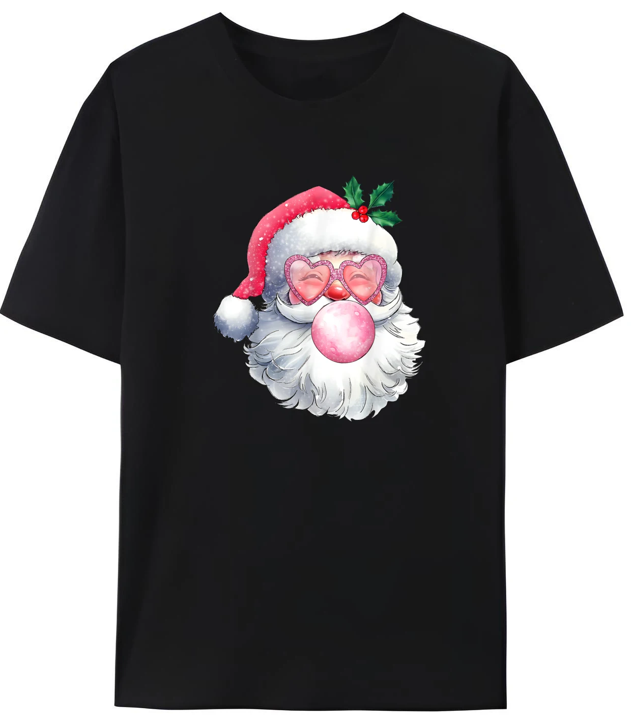 

Mens Graphic Tee Funny Pink Santa Claus Pink Christmas Funny T Shirts Men Cotton Comfortable Printed Camisetas