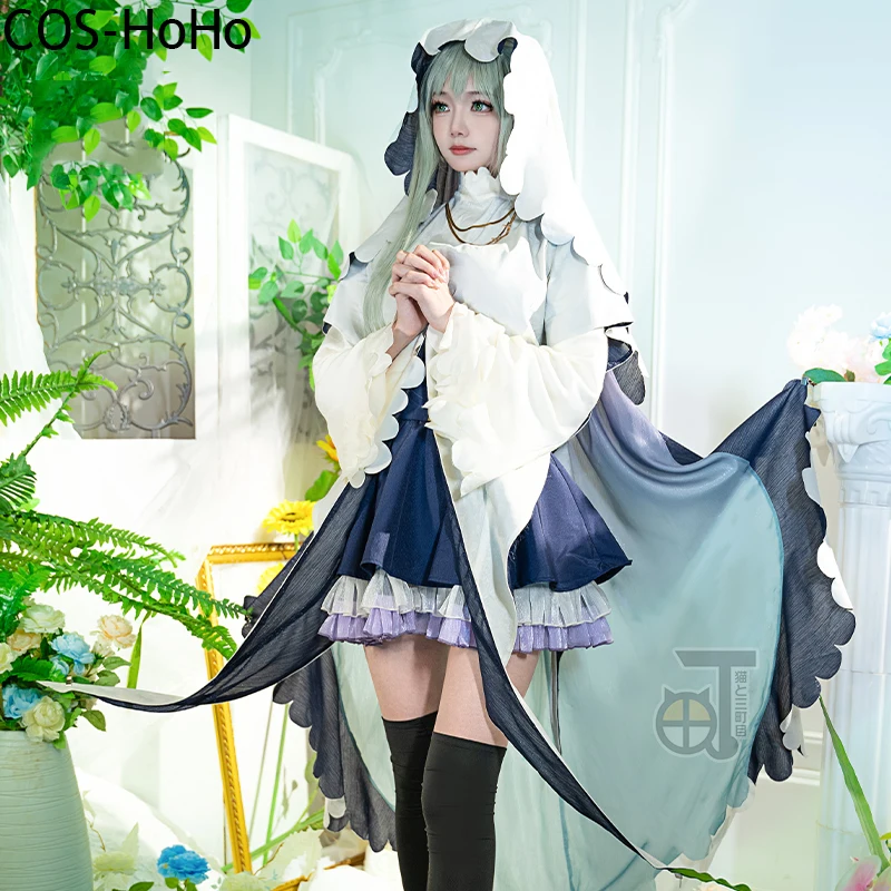 COS-HoHo Anime Saint Cecilia And Pastor Lawrence Cecilia Sweet Lovely Lolita Dress Cosplay Costume Halloween Party Outfit Women