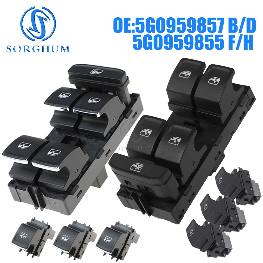 

SORGHUM New Electric Power Window Control Switch Window Master Switch for VW Golf MK7 Passat B8 Tiguan Skoda SEAT Leon 5G0959857