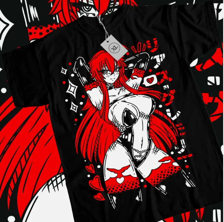 

Rias Gremorye T-Shirt High School DxD Rias Gremory Aesthetic Sexy Waifu Shirt