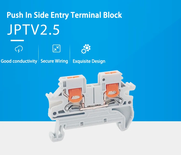 Ptv-2,5 seitlicher Einstieg Klemmen block Steck verbinder 2,5 mm² Kabel 2,5mm 0,14-4mm ² Draht elektrische Din Rail Klemmen ptv 2,5 – Detail 14
