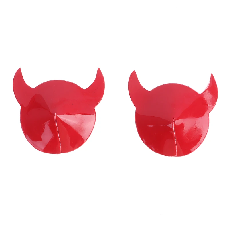 

Breast Stickers Horn Stickers Disposable Self-Adhesive Cloth Breast Pasties Pad Nipple Cover Bra Sexy Devil Nipple Stickers