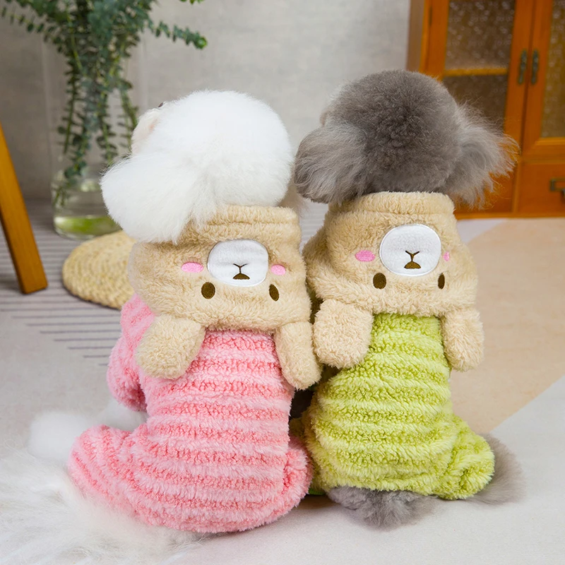 Winter Warm Pet Lamb Velvet Hoodie Clothes Comfortable Dog Coat Suitable Small Dogs Pet Outfits Chihuahua Clothing Pet Supplies