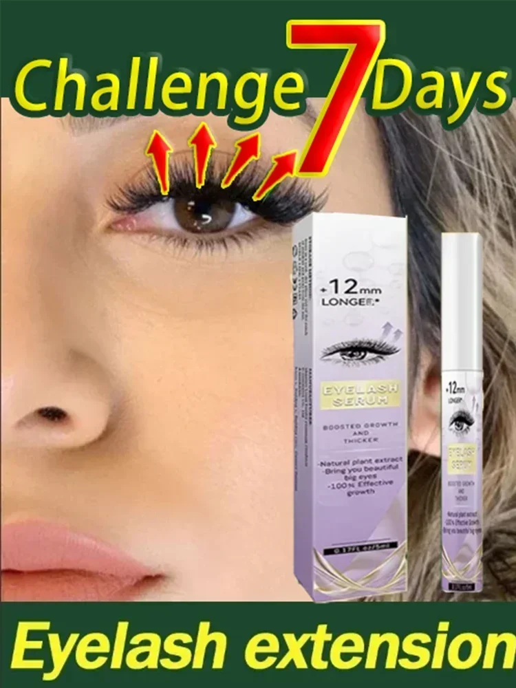 Sérum de Croissance Naturelle Rapide des Cils en 7 Jours, Rehausseur de Cils Plus Longs, Extensions de Cils, Sourcils, Lifting, Produits de Soins pour les Yeux, Maquillage