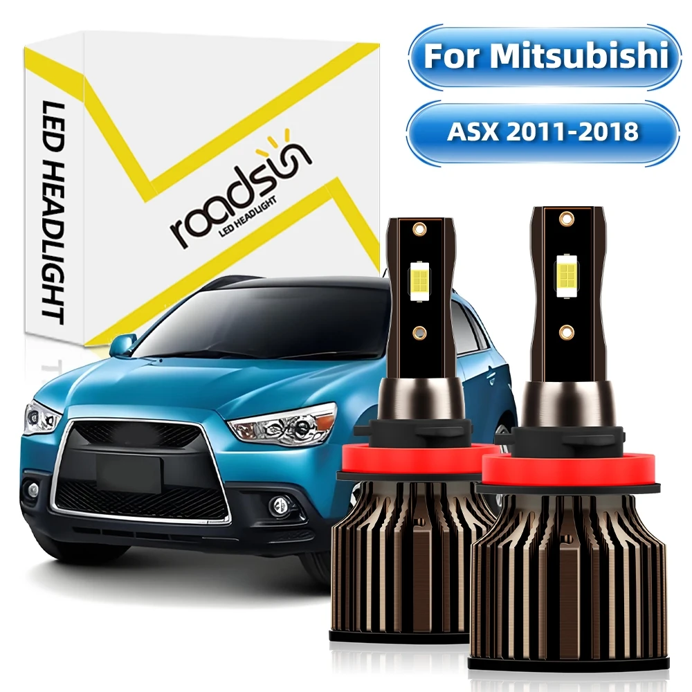 

[Для Mitsubishi ASX 2011-2018] Светодиодные лампы для автомобильных фар H11, лампа ближнего/дальнего света 6000K, белый, 400% лм, сверхъяркая, Plug And Play