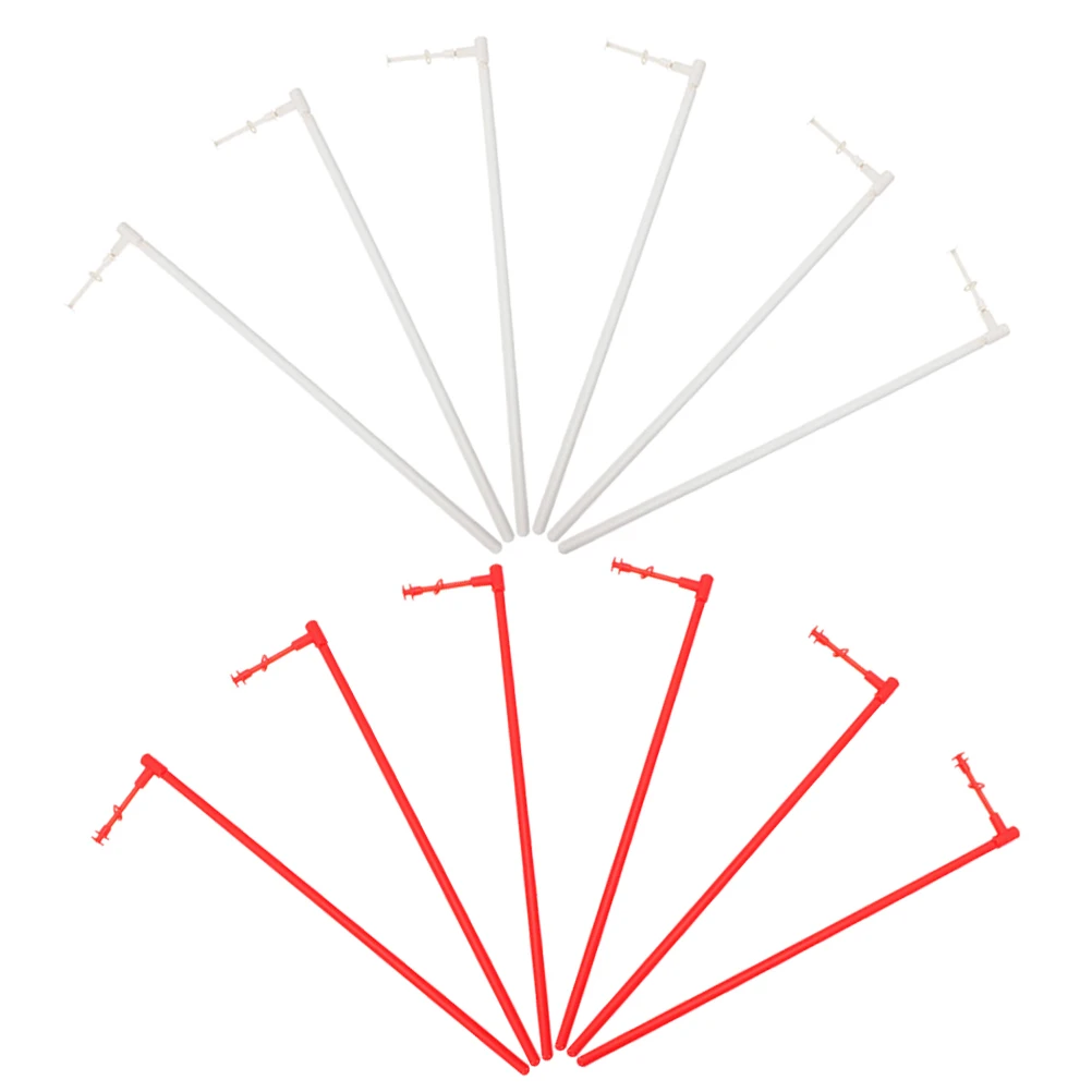 

12Pcs White Red Pinwheel Rods Replacement Parts DIY Windmill Making Sticks Lightweight