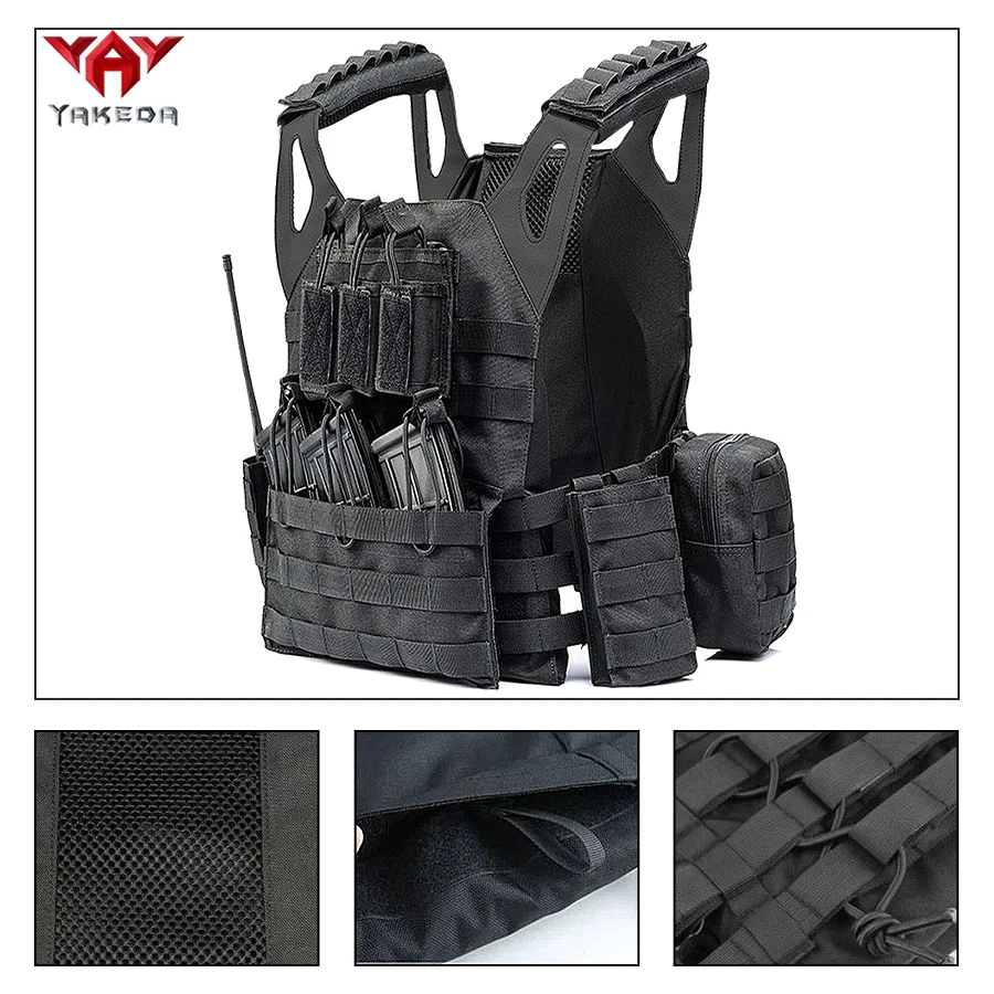 

YAKEDA outdoor hunting vest with multiple pockets MOLLE suspension system multifunctional