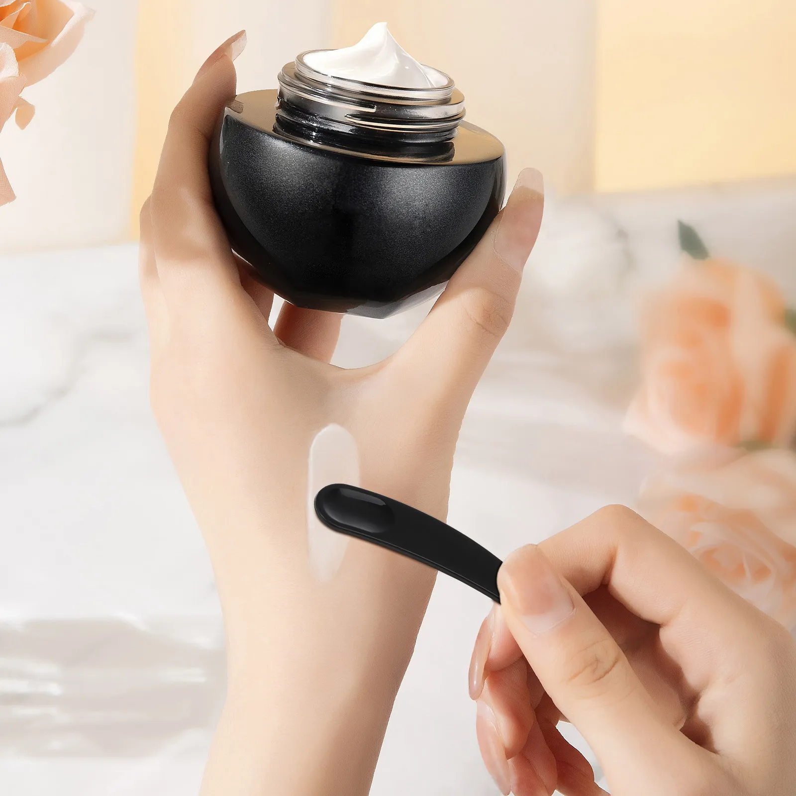 50Pcs Spatula Spoons Tiny Cream Mask Mixing Sampling Tools for Skincare Makeup Beauty Aid Utility Makeup Spoon