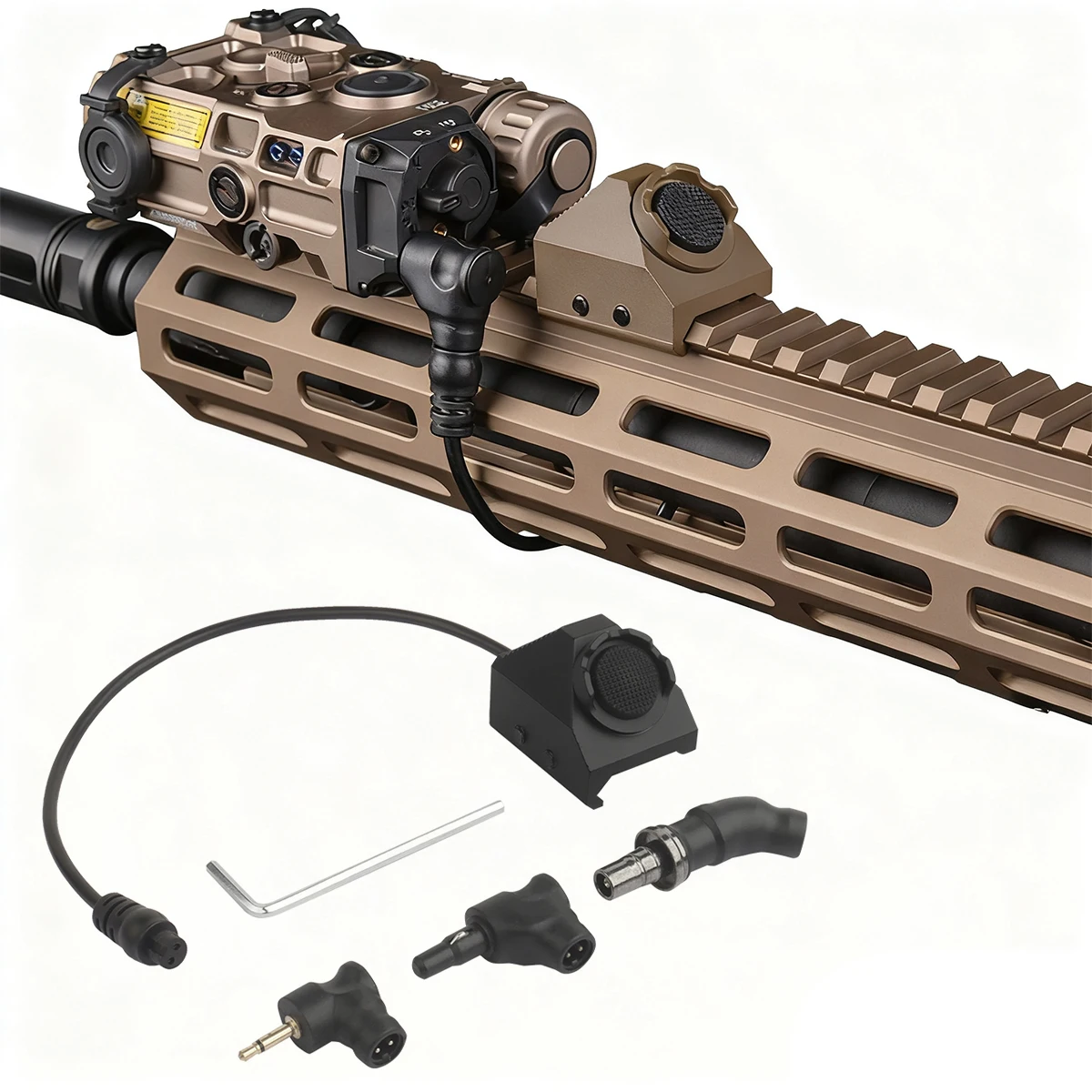 

Tactical Flashlight Switch Mount Modular Wire Remote Pressure Switch for Picatinny Rail Airsoft Shooting Hunting Equipment