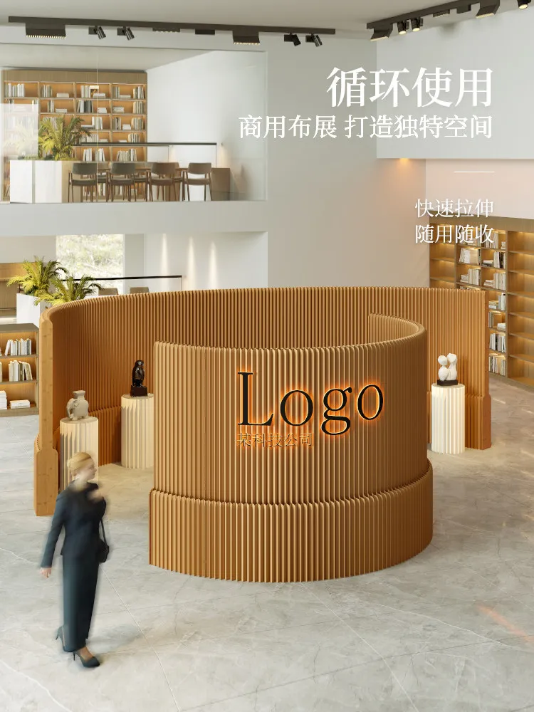 Paper New Art Partition Organ Paper Wall Office Porch Light Screen Baffle Partition Live Stream Background Baffle Wall