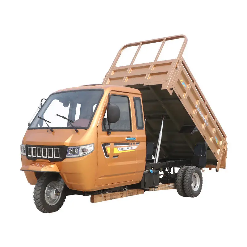 

Semi-enclosed shed type load king three-wheeled motorcycle gasoline agricultural steering wheel