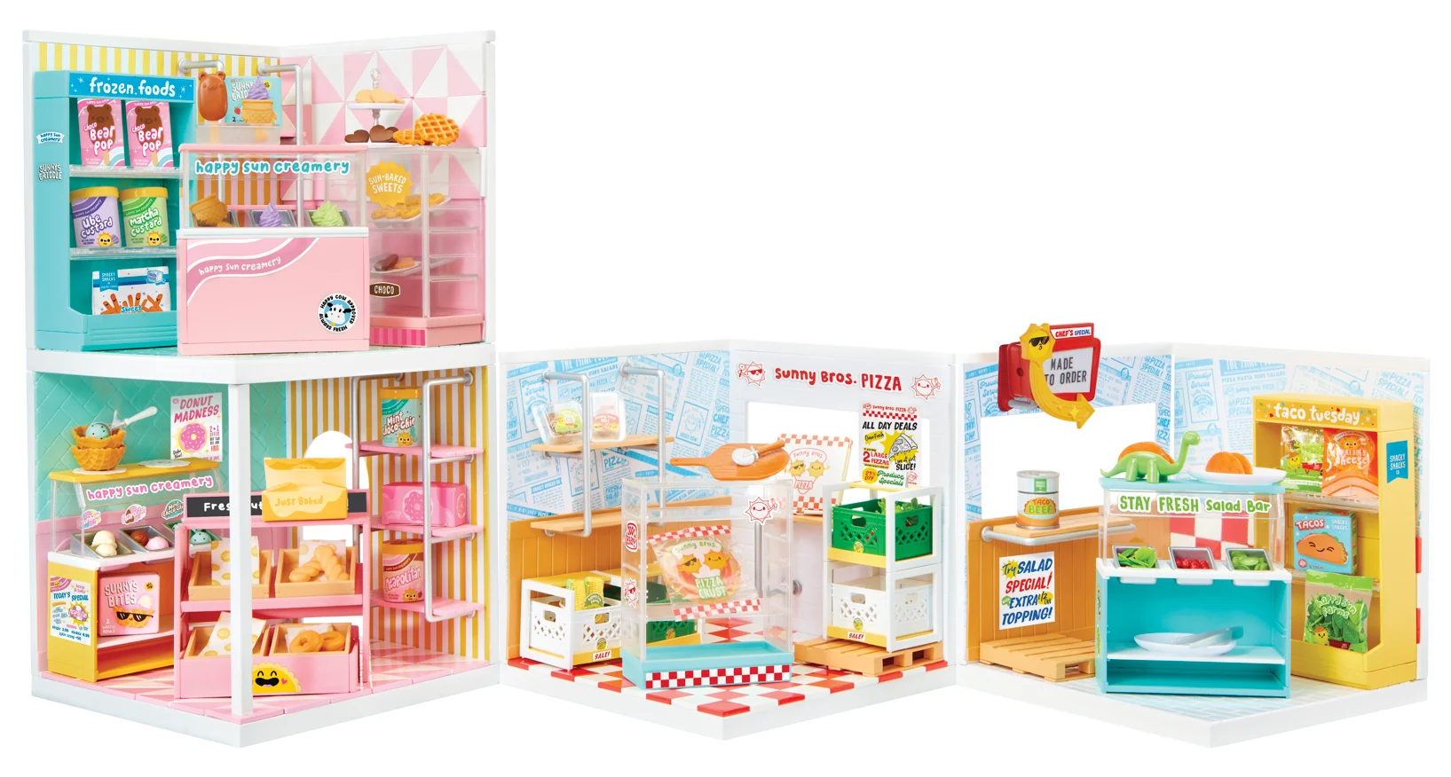 Mga Miniverse Make It Mini Spaces Series caja ciega helado Pizza escena en miniatura niños juguete para jugar a las casitas decoración regalo de cumpleaños