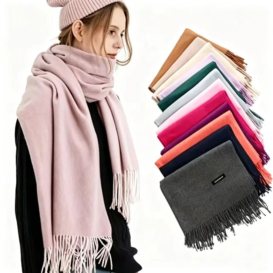 Bufandas de Pashmina para Mujer, Chales y Mantones para Vestidos de Noche, Viajes, Oficina, Invierno, Bodas, con Sensación de Cachemira, Bufandas Grandes