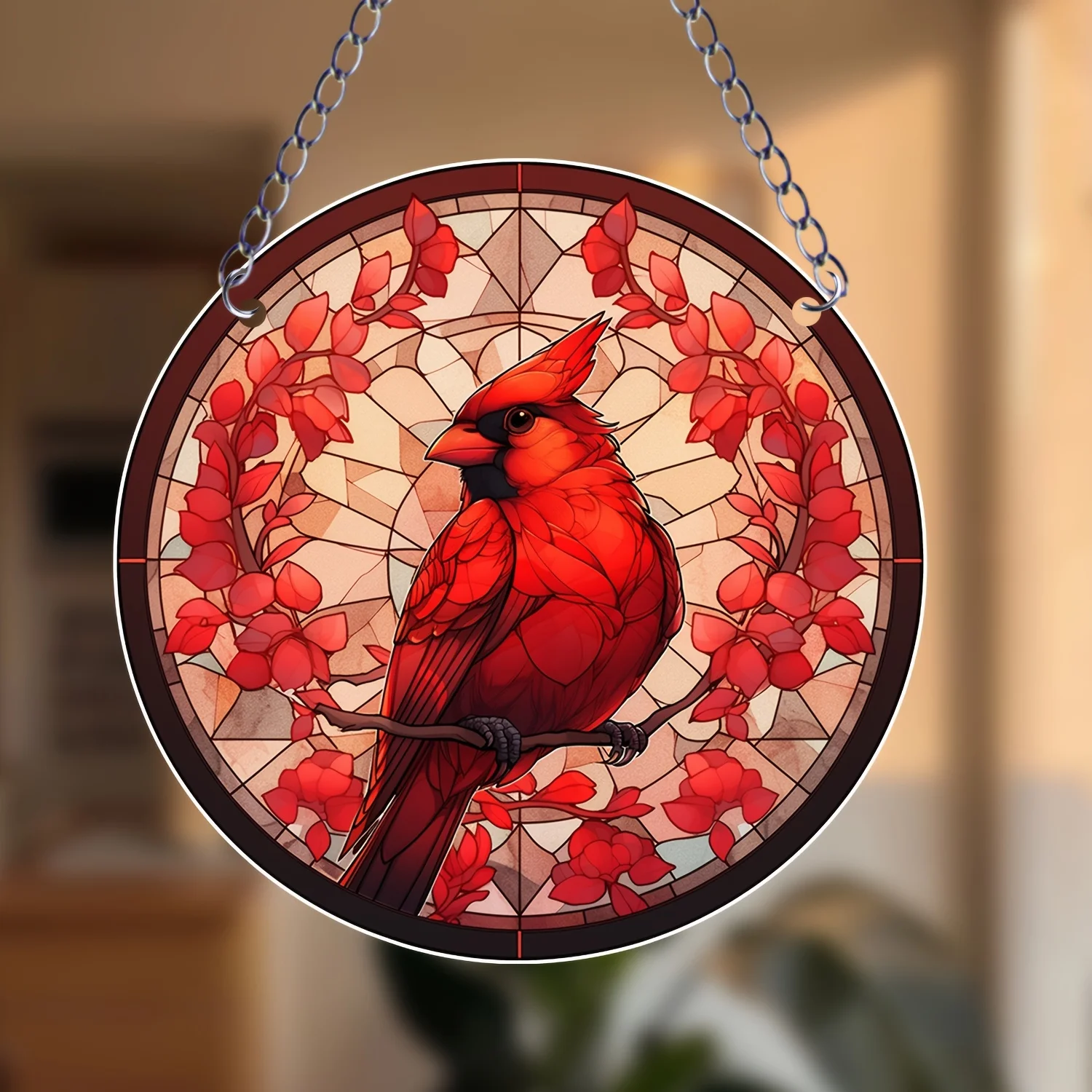 1pc Chic Acrylic Cardinal - Charming Wall Decoration for Multi-Purpose Home Decor (8*8 inches)