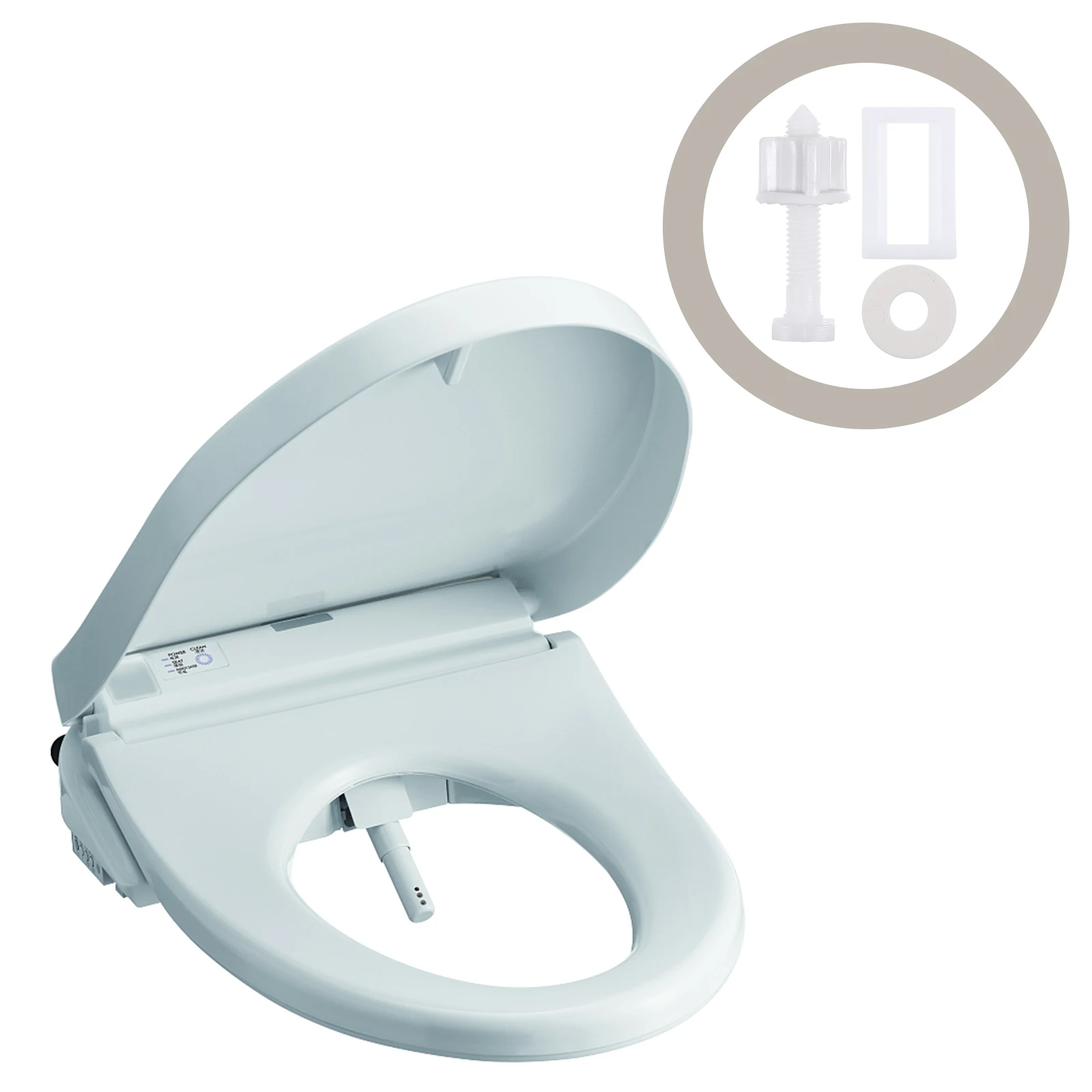 

2pcs Toilet Seat Screw Set Plastic Hinge Bolts Nuts Washers Bowl Cover Accessories Easy Install Durable Fasteners For Seat Cover