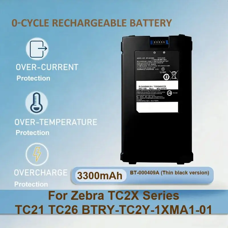 

Battery For Zebra Symbol Motorola MC70 MC75 MC7090 MC7094 MC75A0 TC2X Series TC21 TC26 BTRY-TC2Y-1XMA1-01 MC45 ES400 EC30