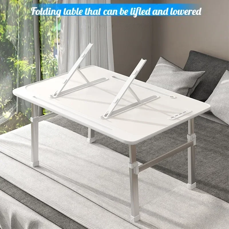 Foldable Lift Laptop Stand Desk, Height Adjustable Laptop Table, Elevable Desk, Breakfast Tray, Bed Table for Working Gaming