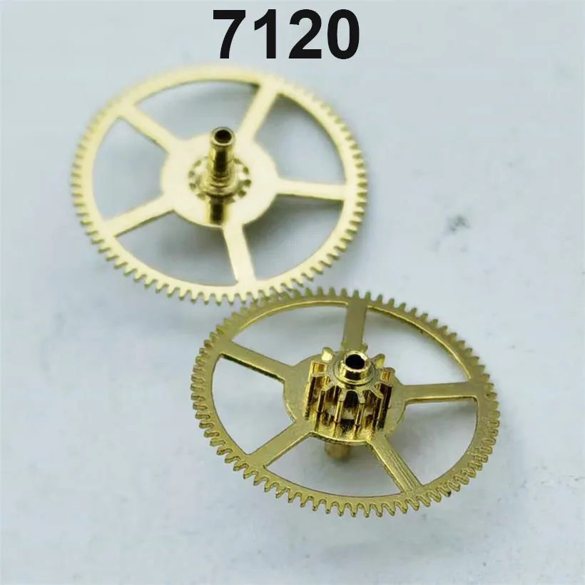 Watch Movement Accessories Suitable for Domestic 7120 Mechanical Movement Center Wheel Two Wheel 7120 Movement Repair Parts