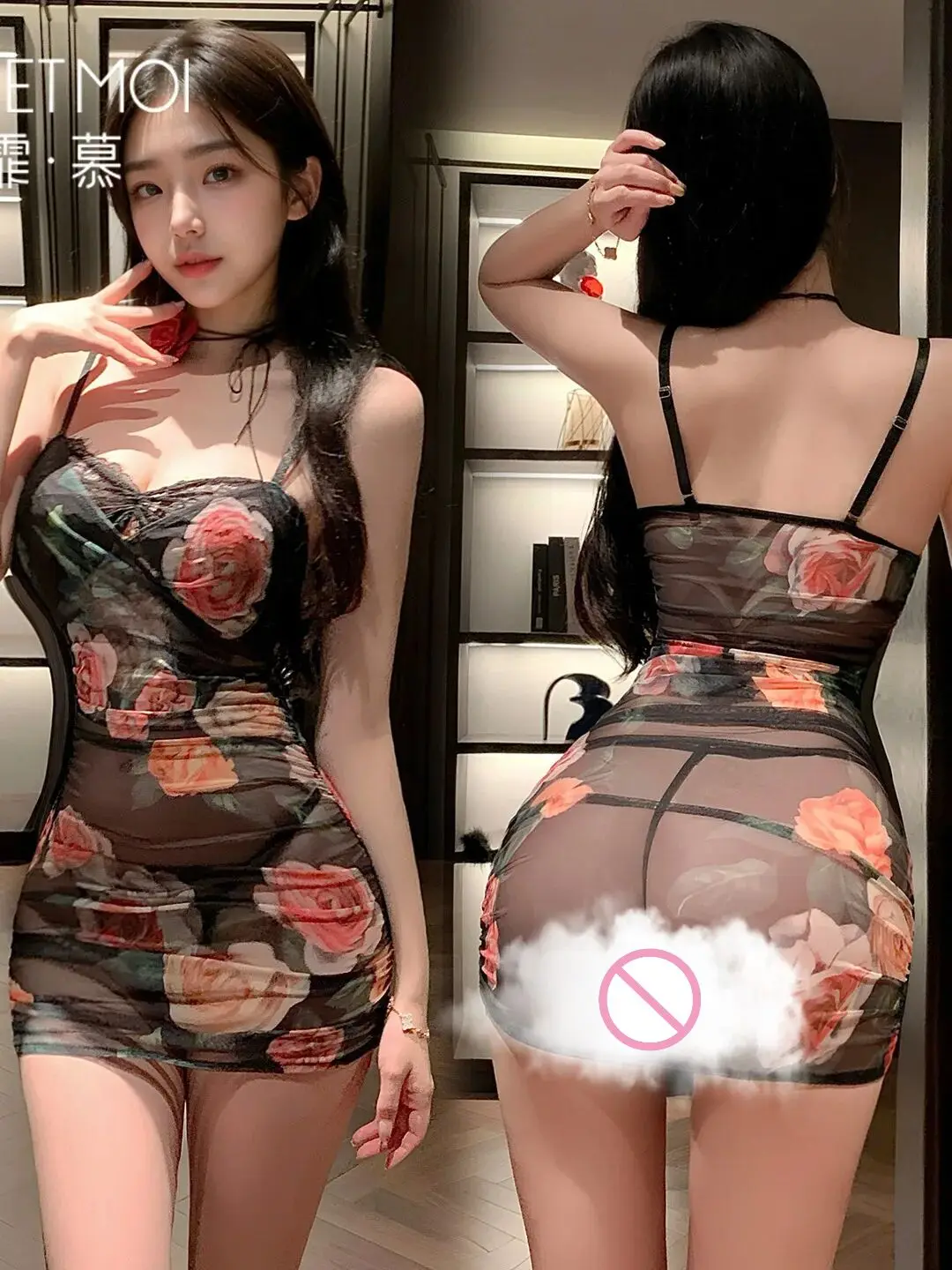 Feimu Tipsy فستان قصير مثير من الدانتيل شفاف Bodycon فستان قصير أنيق يمزح مثير موضة تانك فستان قصير القمم 2025 جديد R9T7