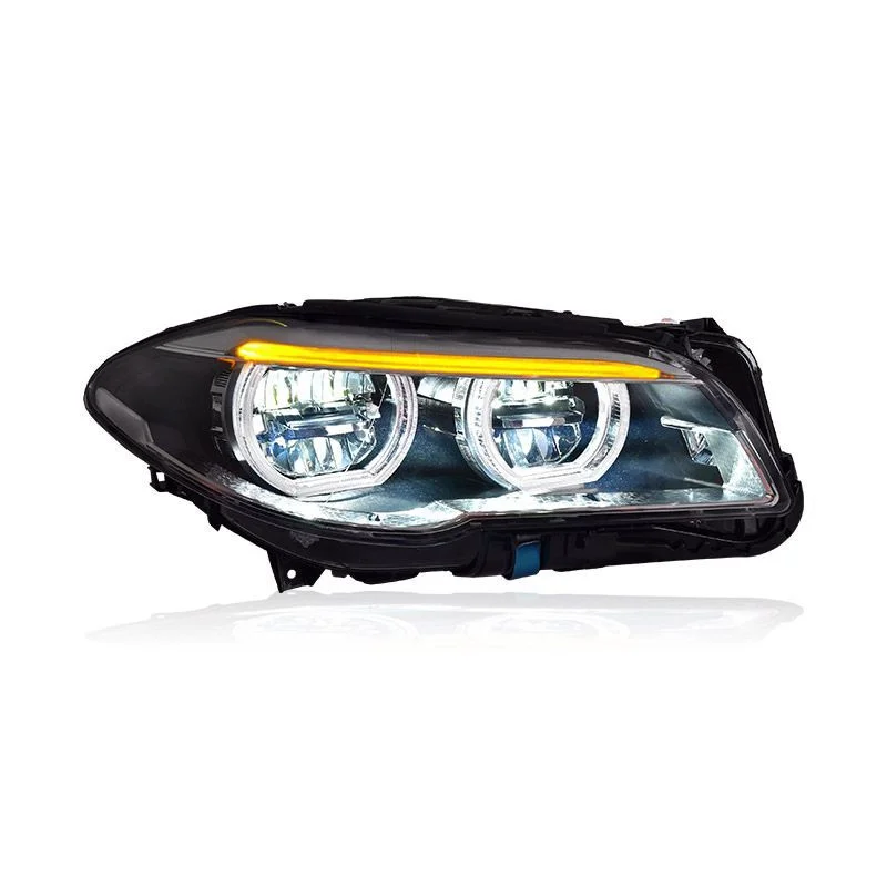 أضواء LED لسيارات BMW 5 Series F10 F18 11-17 مجموعة المصابيح الأمامية تعديل عيون الملاك LED أضواء النهار الجري بدوره إشارة قطع غيار السيارات