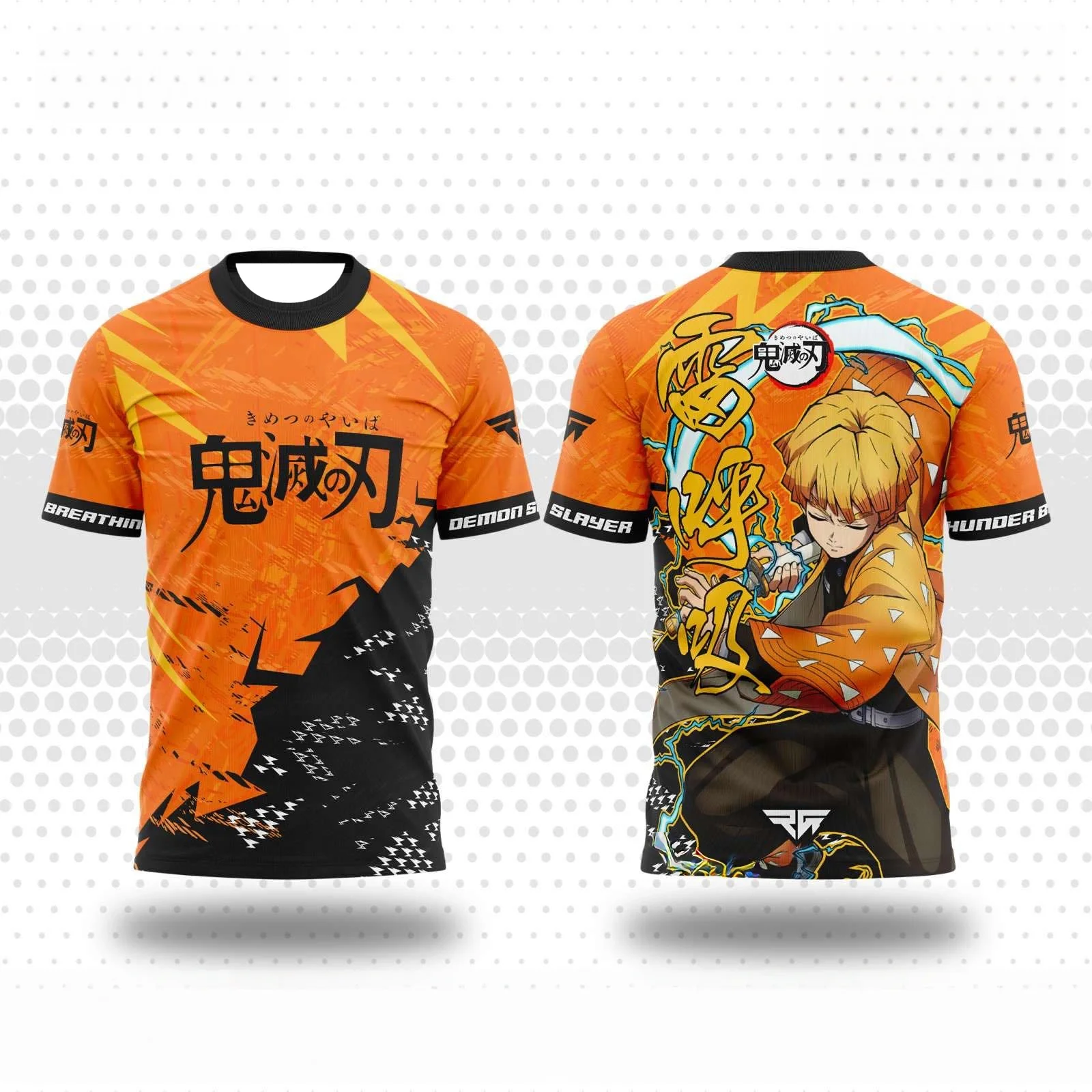 

Футболка Bandai Demon Slayer Agatsuma Zenitsu Thunder Breathing 2026 для детей и взрослых, подходит для повседневной носки и тренировок, Y2K