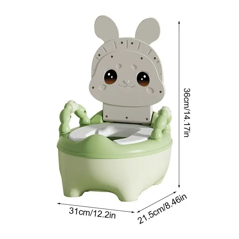 Pot de toilette léger avec poignée pour enfants, siège de toilette portable, base coordonnante, mignon, lapin de dessin animé, type MEL-C