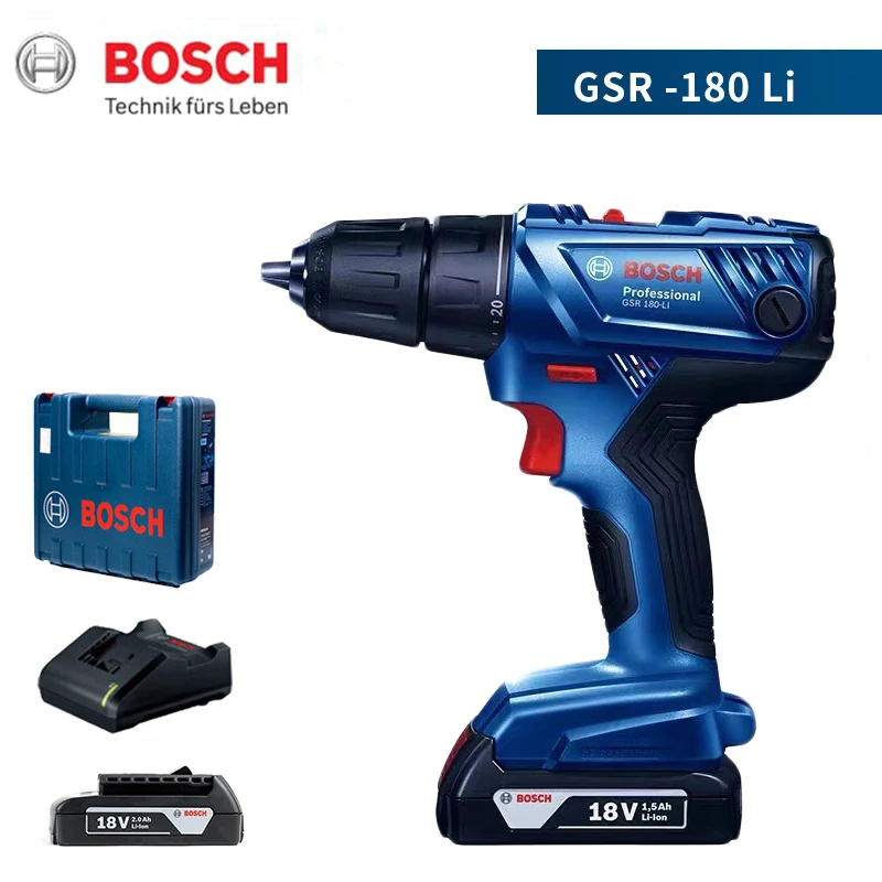 

Bosch Professional 18V System Cordless Driller GSR 180-Li Electric Screwdriver with LED Stepless Speed Regulation Electric Drill