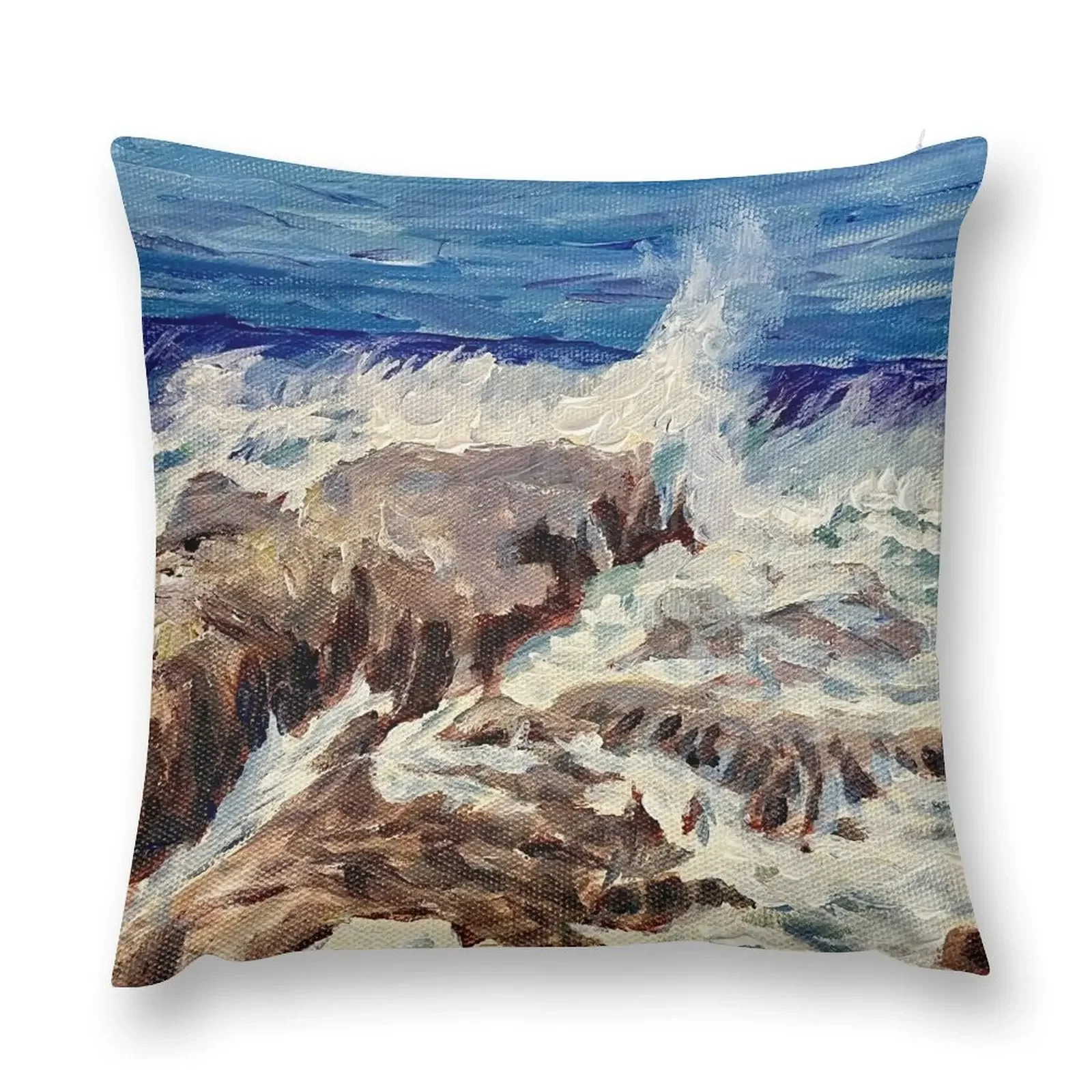 Galician Ocean Waves Throw Pillow Ornamental Pillow Christmas Pillows Decorative Sofa Cushions pillow