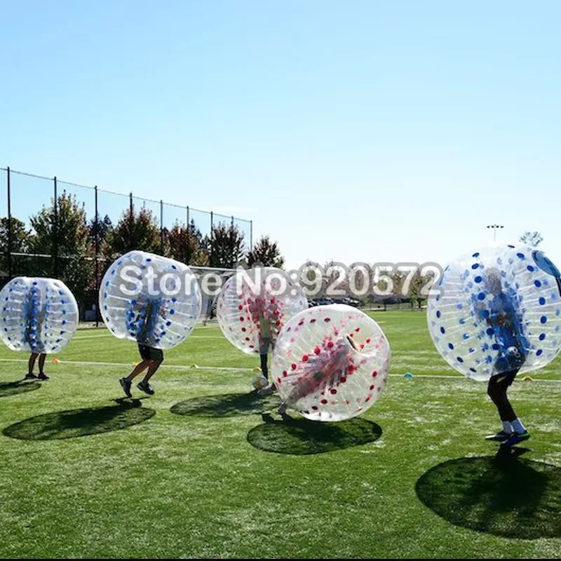 กลางแจ้ง 1.5m ลูกกันชนพองพอง 1.0mm TPU/PVC Body Zorb Ball ชุด Zorb ฟุตบอลสําหรับขาย