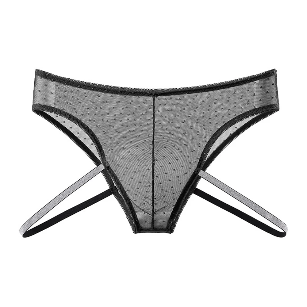 Men Mesh Ultra-thin Briefs Sheer Bulge Pouch Sissy Underwear Butt Lift Lingerie G String Jockstrap Hombre Briefs Underpants