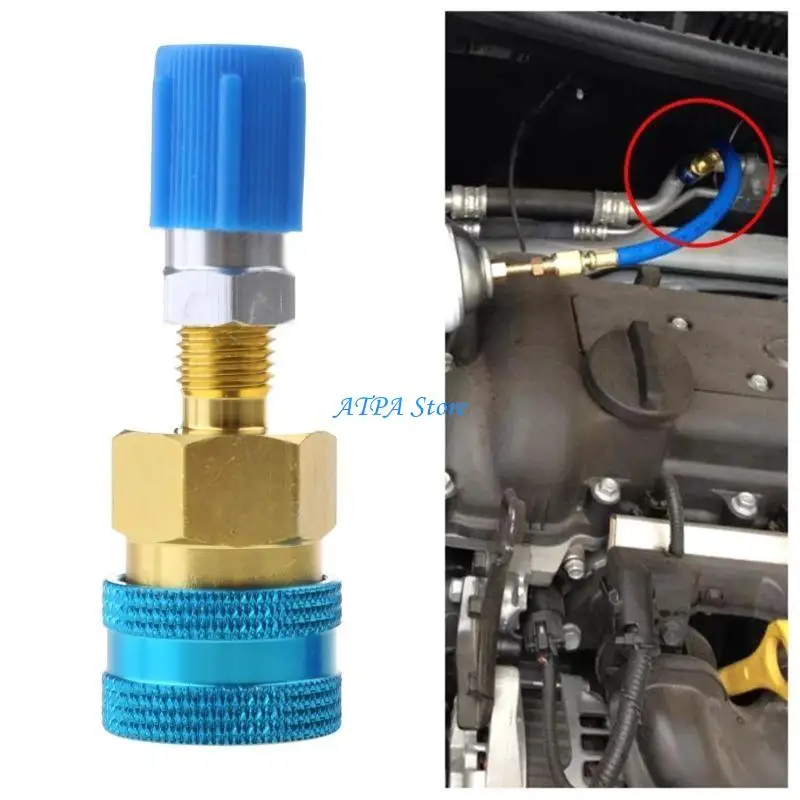 

U13C Car R1234YF Adapter Fitting Quick Coupler Air Conditioner Refrigerant Manifold-Gauge Hose Connector Coupling Adapter